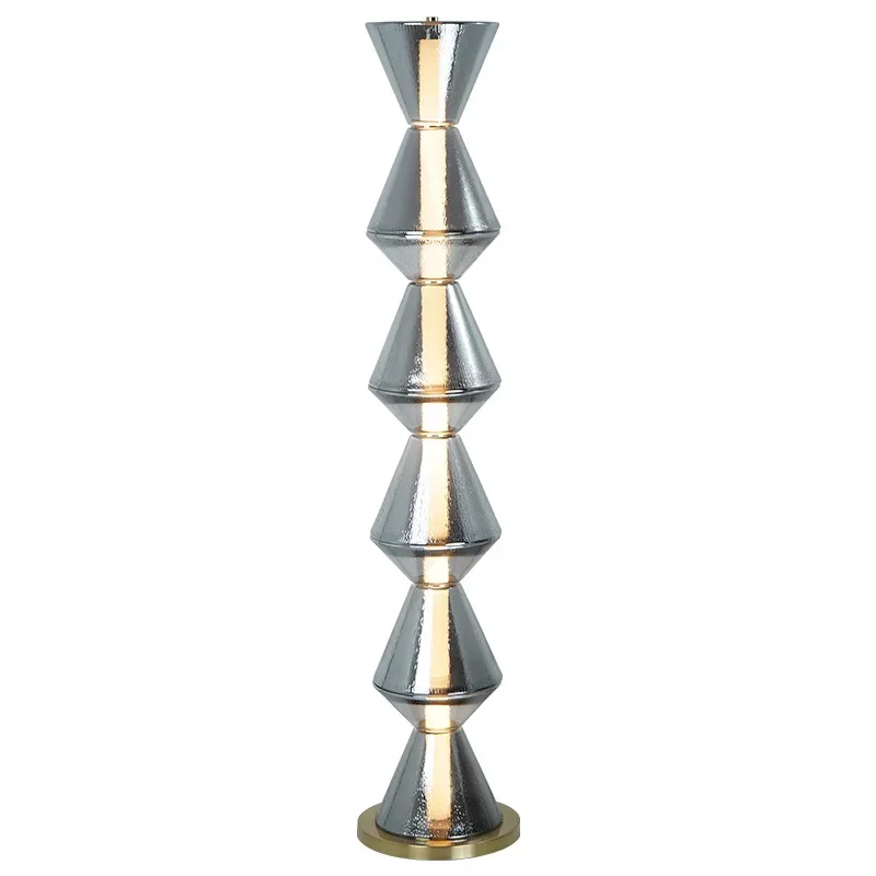 Nordic floor lamp living room advanced designer creative exhibition hall study bedroom decorative glass vertical ambient light
