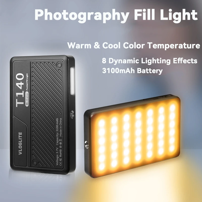 2500K-6500K RGB LED Camera Light Full Color Output Video Light Kit Dimmable Bi-Color Panel Light CRI 95+ Rechargeable 3100mAh ﻿