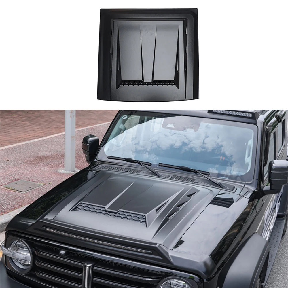 Car Black Bonnet Scoop Hood Cover For Great Wall WEY Tank 300 2021 2022 2023 2024 Off-road 4x4 Modified Accessories