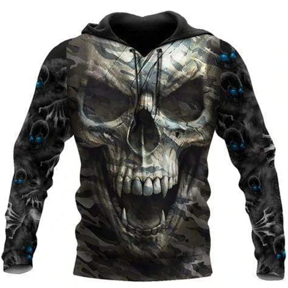 2024 New Vintage Skull 3D Print Hoodie Men/Women Casual Fashion Hoodies Kids  Pullover Sweatshirts Comfortable Unisex Men Coat