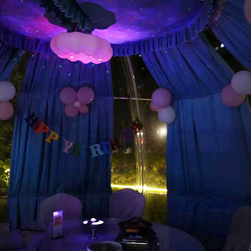 UFO Starry Night Projection Lamp – RGB Nebula Ambient Light with Remote Control, Timer, Magnetic Base for Home, Bedroom, Camping