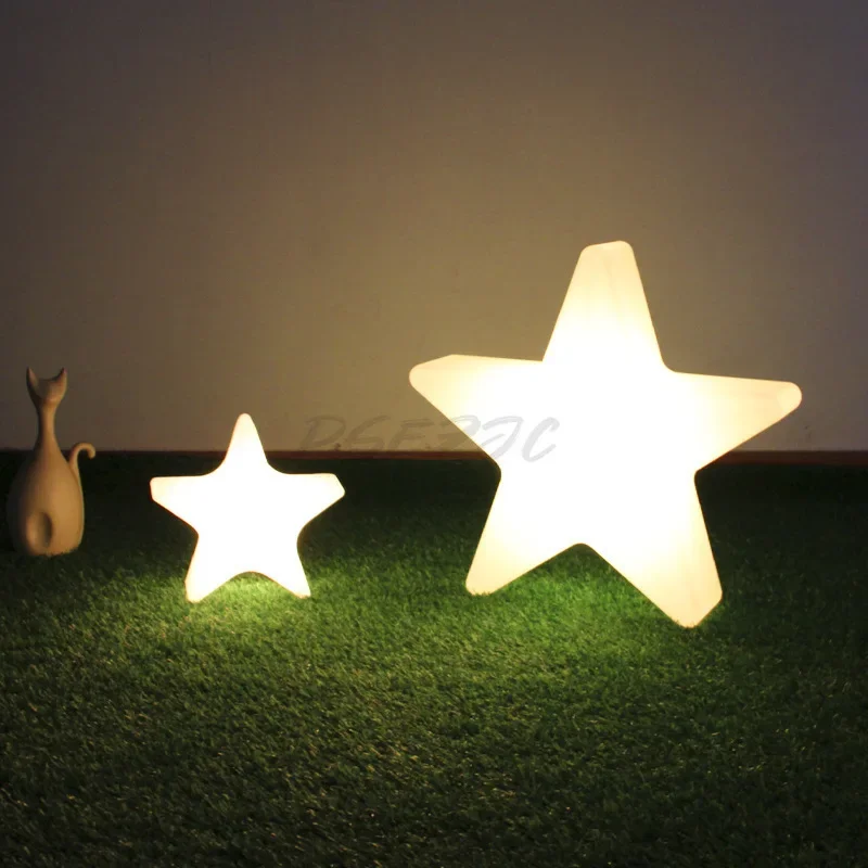 LED Luminous Pentagram โคมไฟชาร์จ Creative จี้กลางแจ้ง Light Party ตกแต่งคริสต์มาสที่มีสีสัน Night Light