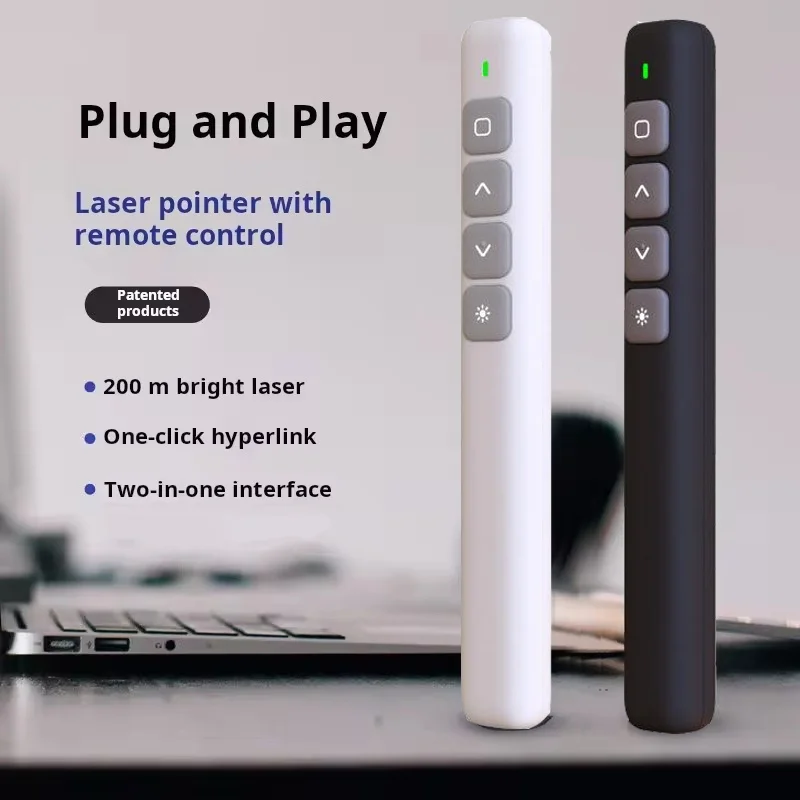 Whiteboard Wireless Presentation Clicker USB Rechagable PPT Remote Control Pen For Office Teaching Projector PPT Page Presenter