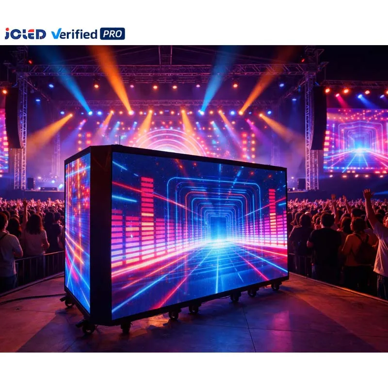 Cabina de DJ Plegable con Pantalla Led, Portátil, con Ruedas, Pantalla de Alto Brillo para Festivales de Música, Bares, Escenarios Interactivos, Señalización Digital