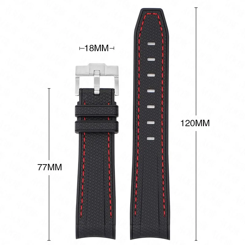 Watch Band for Omega X Swatch Joint MoonSwatch Curved End Diving Silicone Rubber Wrist Bracelet for Water Ghost Strap 20mm