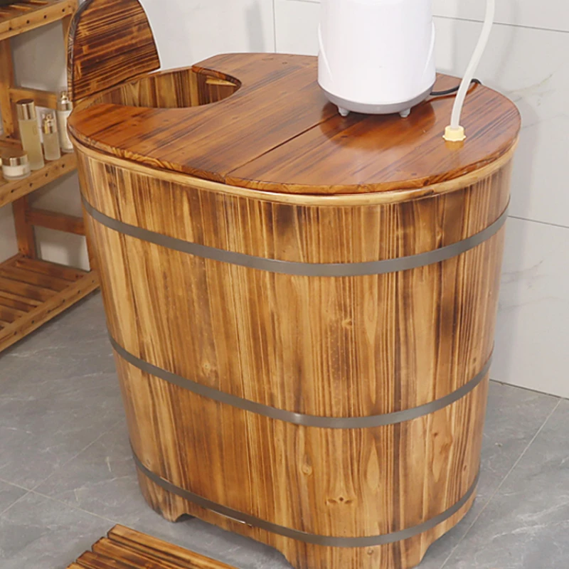 Sauna Wood Goods The Elderly Wood Shampoo Sink Bathtub Adults Foot Spa Pedicure Shower Tub Adult Wooden Badewanne Hot Simple