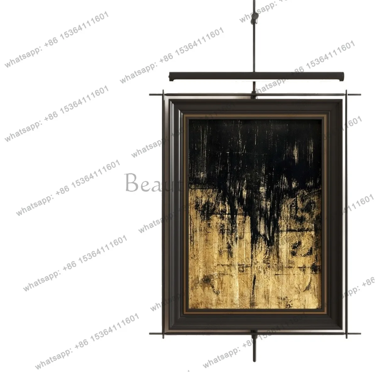 

Medieval wabi-sabi wall ambient light painting hotel living room club pendant boom light painting