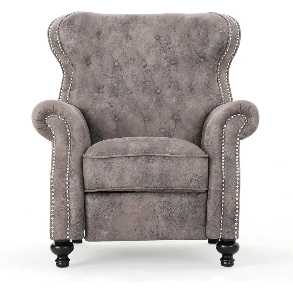 Getufteter Wingback-Liegestuhl (warmer Stein).