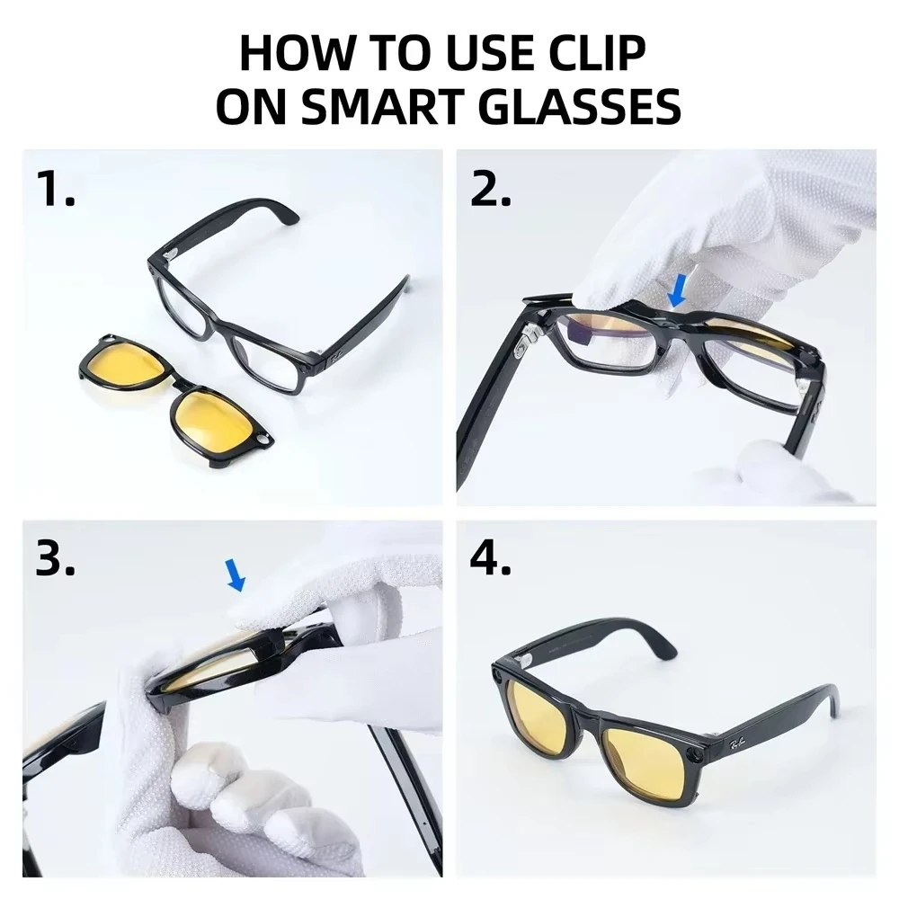 Hibloks Per Ray-Ban Meta Wayfarer (Grande) RW4008 (Standard) RW4006 Clip per occhiali Occhiali da sole polarizzati Lenti Antiriflesso