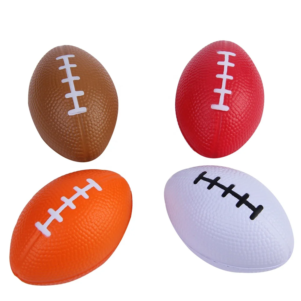 

Promotional Popularity Wholesale PU Foam Rugby Stress Ball Anti Stress American Football Pressure Resistant Ball Custom Logo