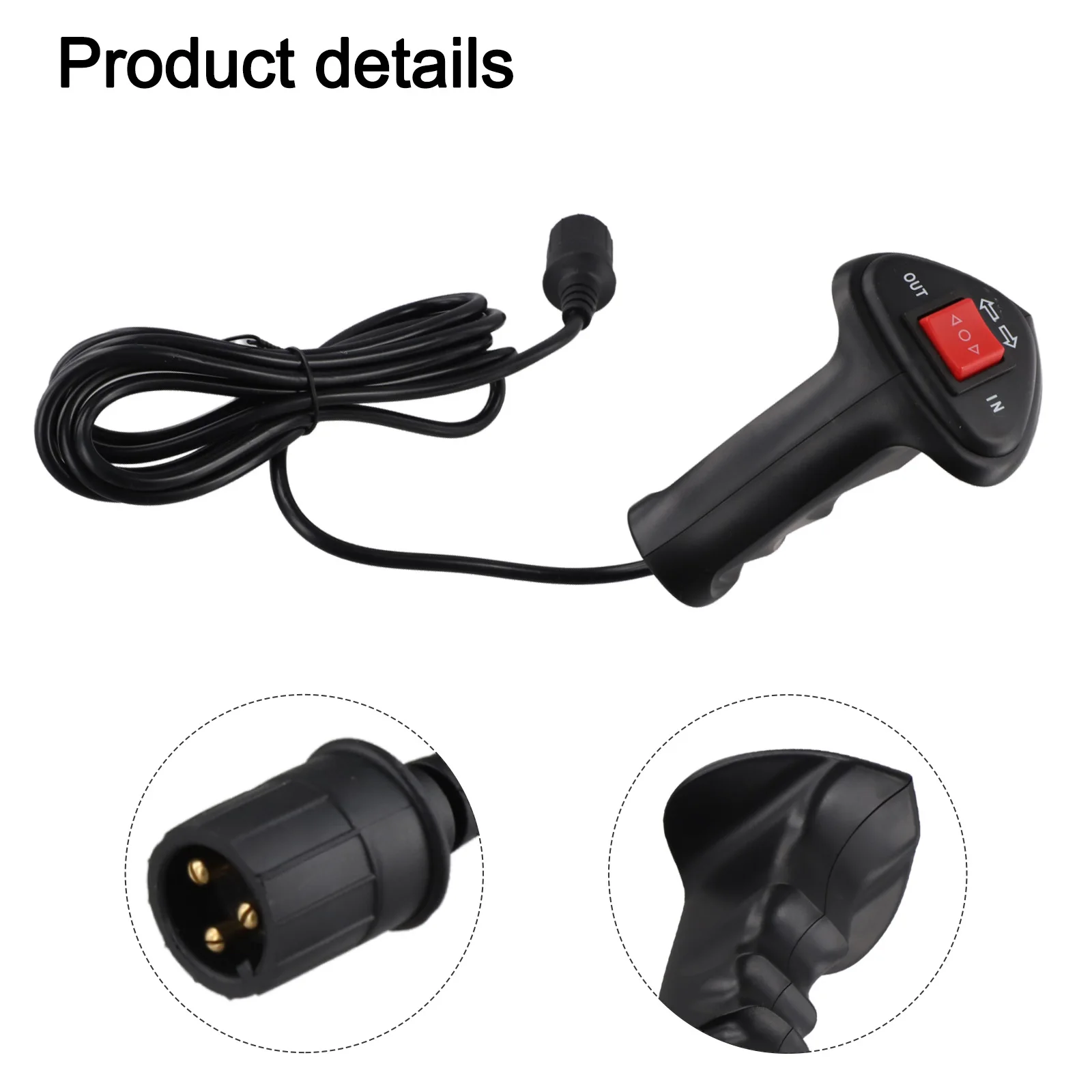 

For Winch Control For Off-Road Vehicles Handheld Winch Switch Cable Length Approx. 2.8m 9.2ft Stable Performance Long Lifespan