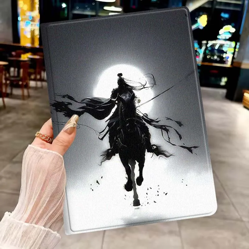 

Warrior Horse Moonlight Soft For Apple iPad Pro Mini A16 A17 A14 4 5 6 7 6th 7th Gen 9.7 12.9 11 13 M4 inch Tablet Case