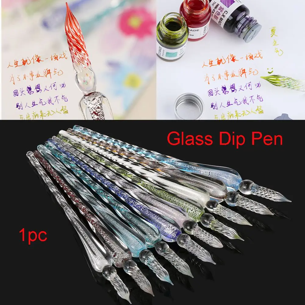 

Writing Gift Dipping Signature Filling Ink Drip Fountain Pens Glass Dip Pen