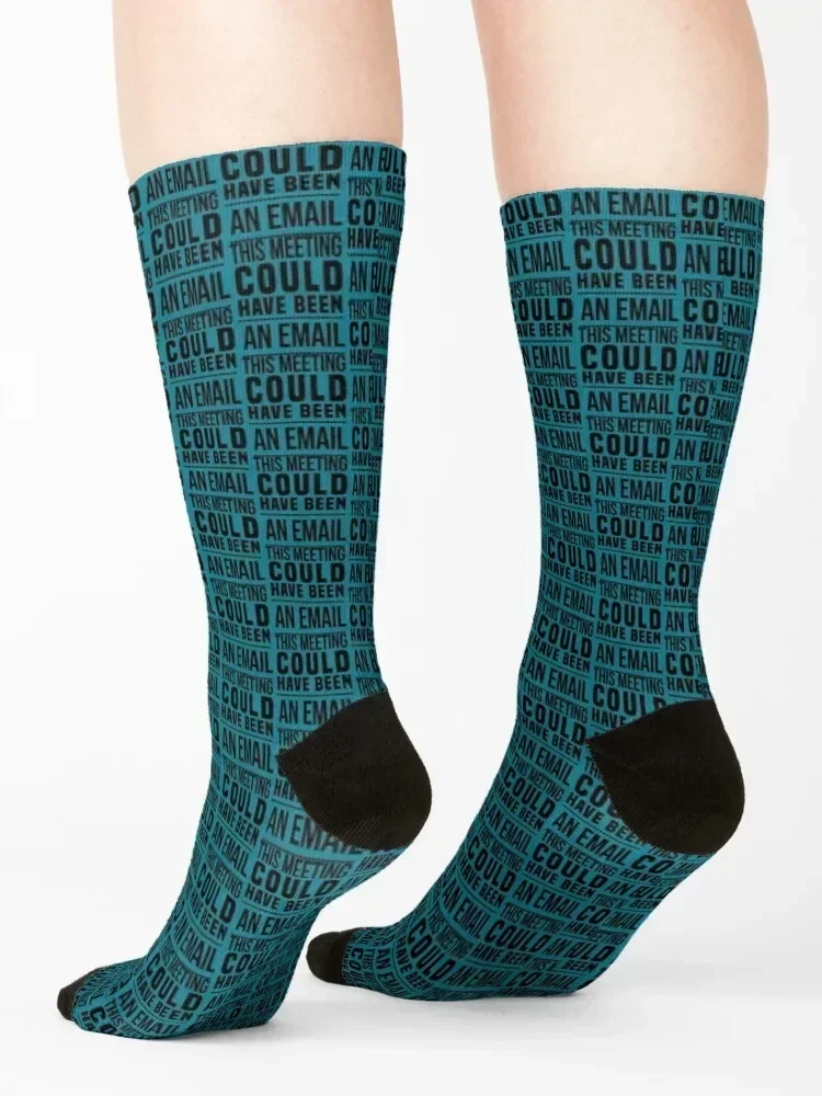 Esta reunión podría tener un correo electrónico meme Calcetines deporte retro calentado liguero brillante Hombre Calcetines Mujer