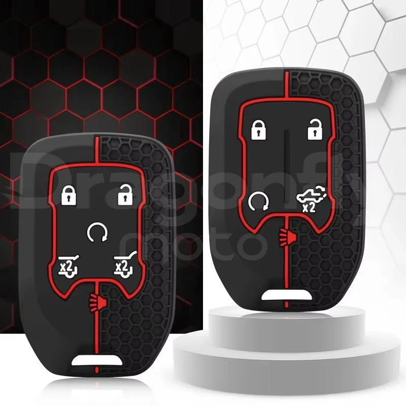 Funda de silicona para llave de coche, funda para CHEVROLET Silverado Suburban para GMC Sierra 1500 2500HD 3500HD Terrain Acadia 2020 2021 2022