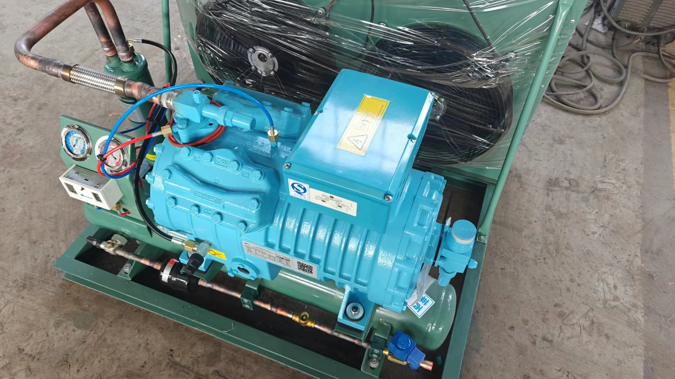 High Quality Industrial Air Compressor Refrigeration Units Cold Storage for Semi-Enclosed Piston Machines Motor Customized