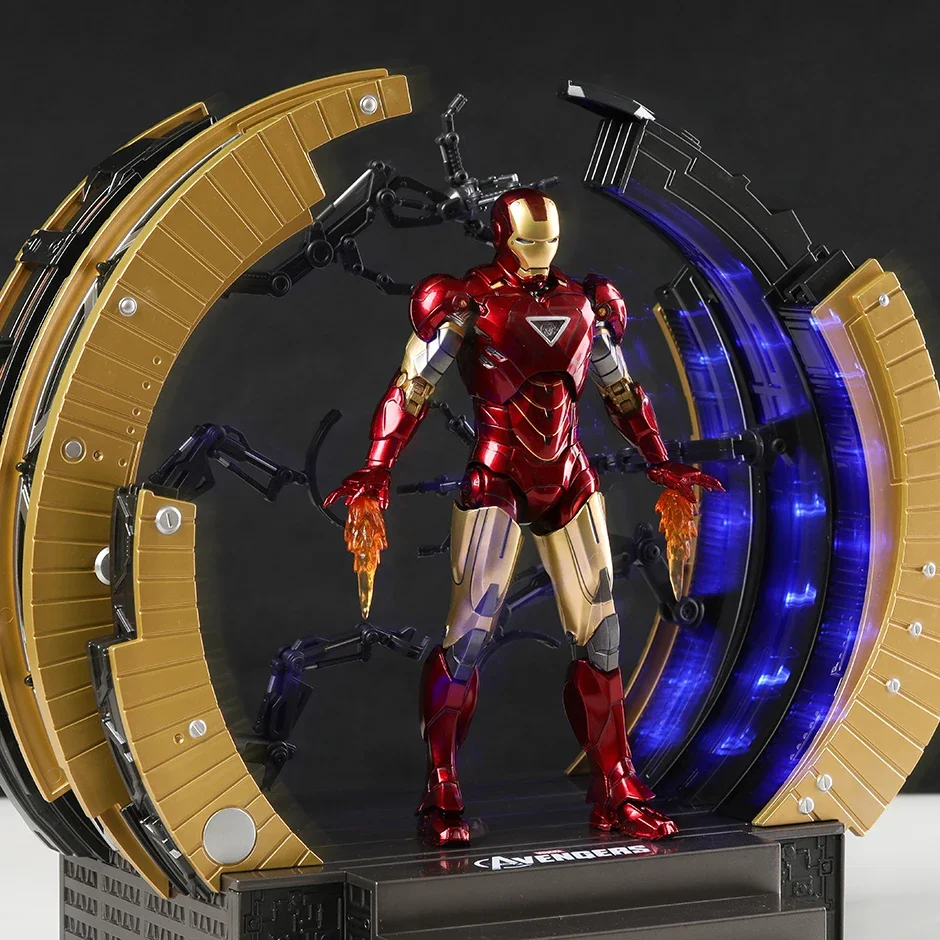 ZD Iron Man MK6 with Suit-up Gantry Action Figure Model Doll Toy Collectible For Gift