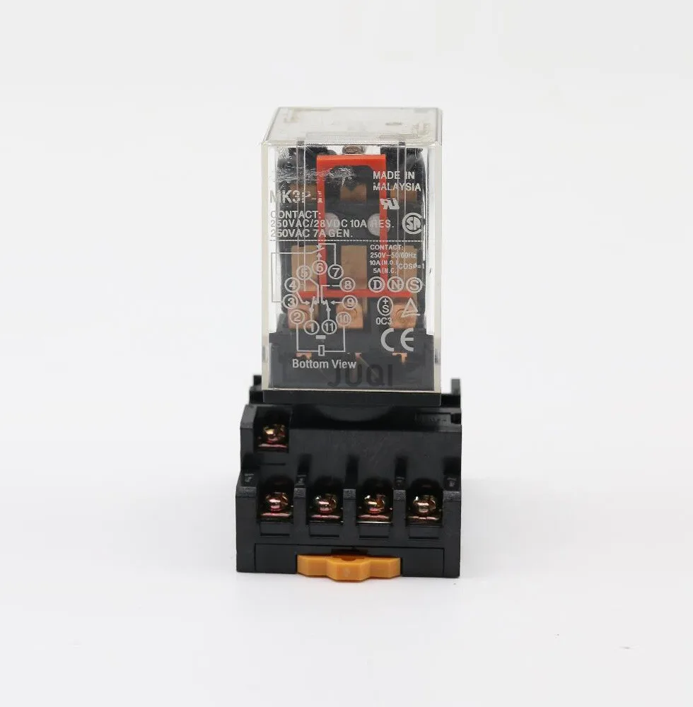 1 set MK3P-I Electromagnetic Coil Relay 10A Round 8 Pins 12V 24V 110V 220V Miniature General Purpose Middle Voltage Relay