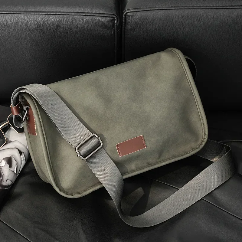 

Винтажные модные сумки через плечо, мужские сумки через плечо большой вместимости, сумка через плечо из искусственной кожи, повседневные уличные сумки