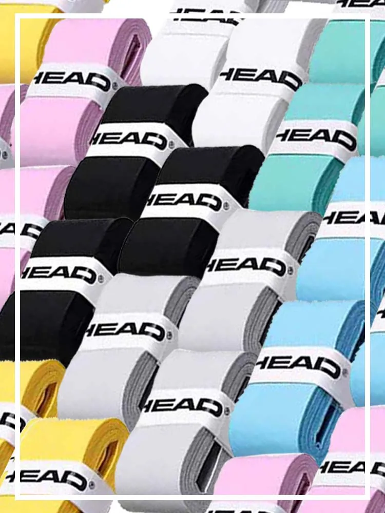 4/12Pcs HEAD Hand Glue Non-slip Belt Tennis Racket Grip Tape Anti-slip Band Pole Sweatband Pu Handle Badminton Racket Handle
