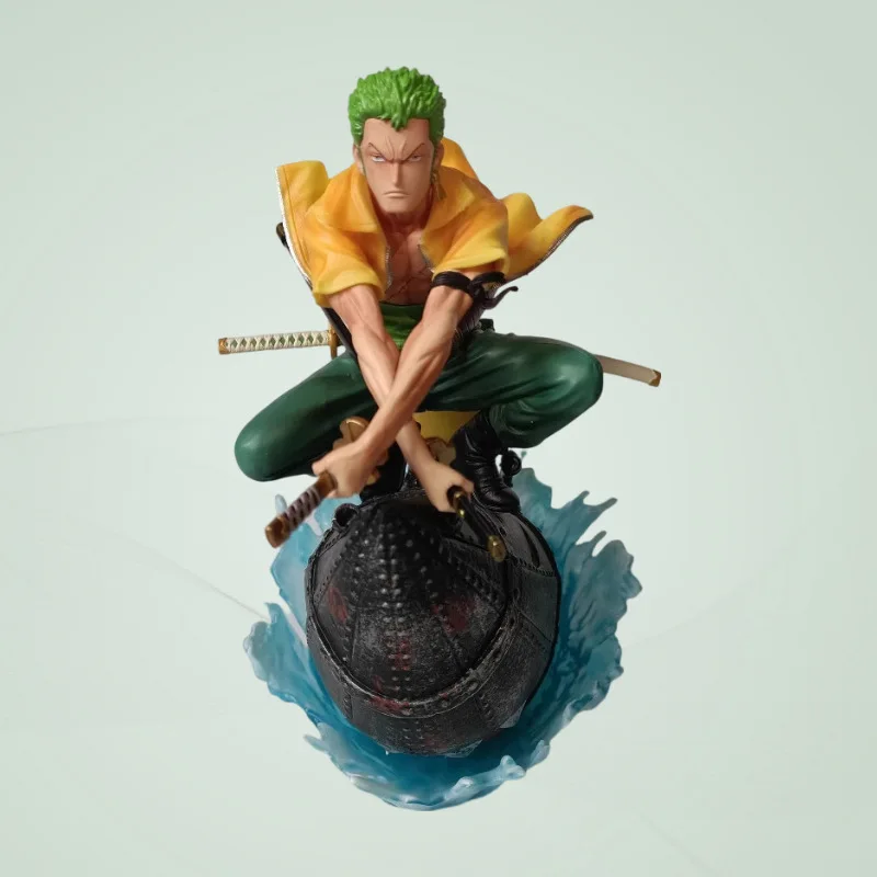 

Коллекционная фигурка One Piece: Ророноа Зоро (GK), аниме-фигурка с двумя мечами, база «Боевой Локомотив», ПВХ, настольная статуэтка