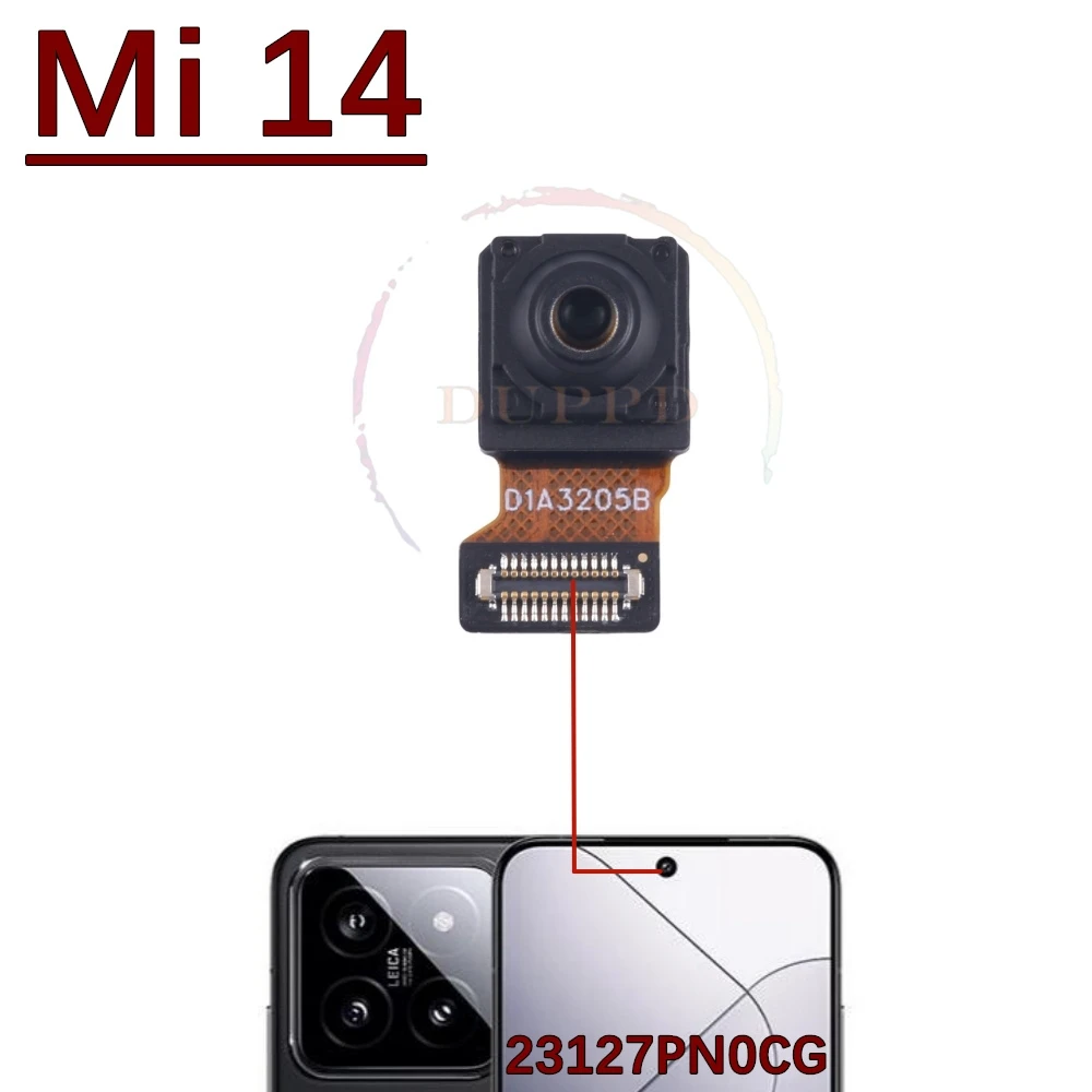 الكاميرا الرئيسية المواجهة الخلفية لشاومي 14 برو Mi14 14Pro الجبهة Selfie كاميرا خلفية واسعة وحدة الكابلات المرنة أجزاء