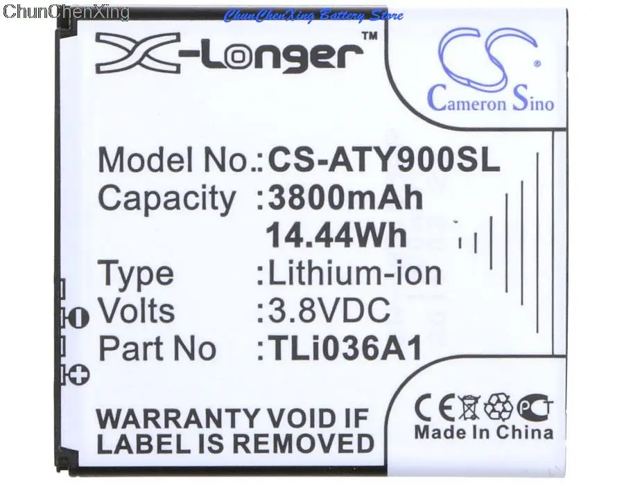 3800mAh Hotspot Battery TLi036A1 for Alcatel One Touch Link 4G+, 4G+ LTE, Y901NB, One Touch Link Y900, Y900NB