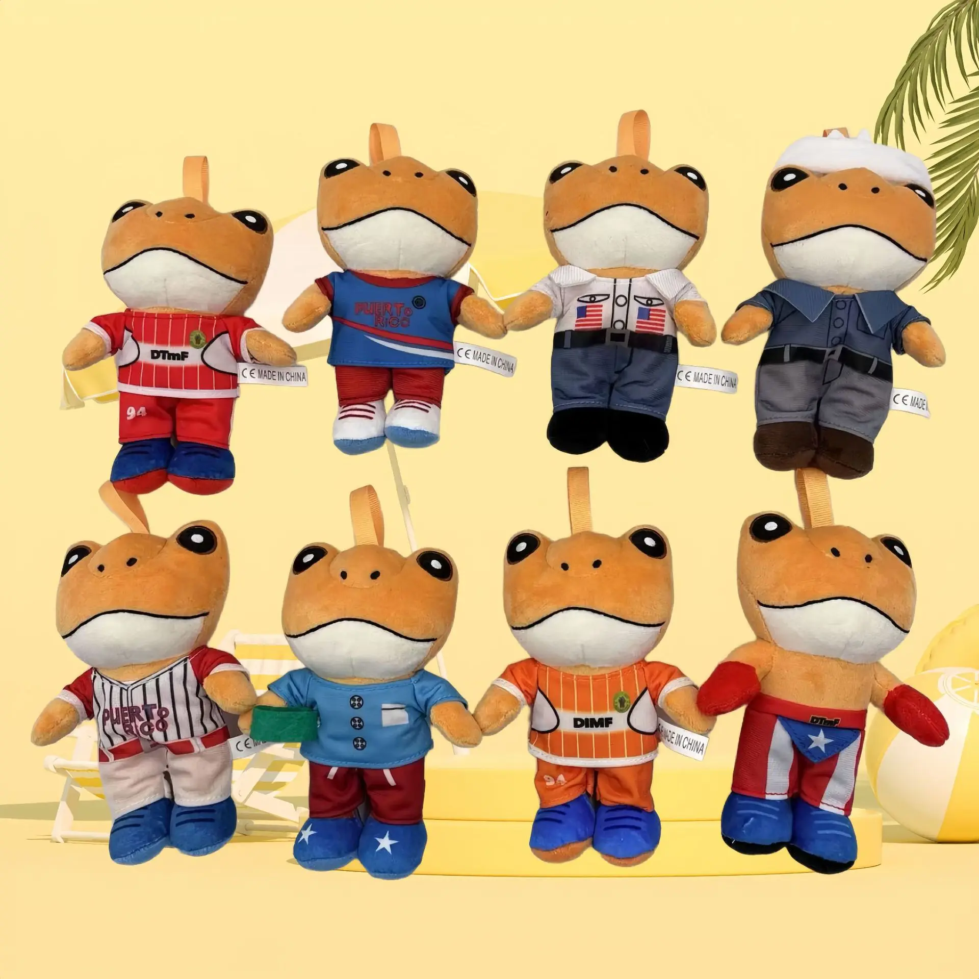 Peluche de Sapo Concho Bad Bunny, Peluche de Rana Oficial Inspirado en el Personaje con Ropa Extraíble, Muñeco de Peluche Feo y Adorable, Regalo para Fanáticos