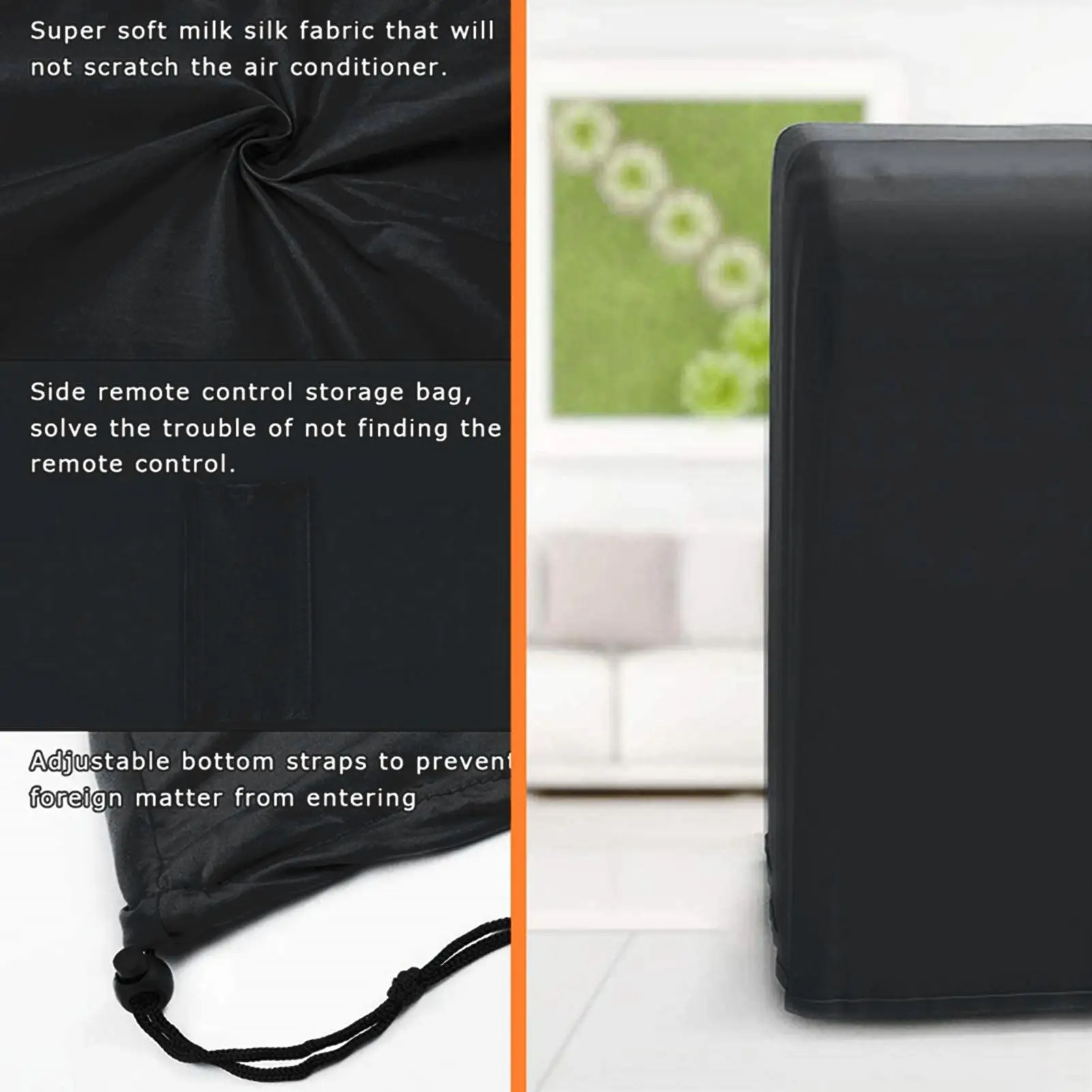 

Чехлы переменного тока для наружного применения Прочный пылезащитный чехол переменного тока Ткань Оксфорд Крышка капота кондиционера Портативный чехол для кондиционера