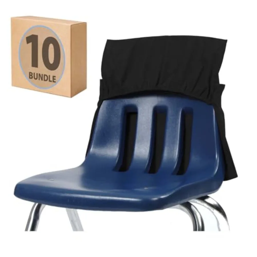 

Эластичный карман для хранения стульев для классной комнаты, упаковка из 10 черных эластичных карманов для стульев диаметром 1217 дюймов, прочный просторный и