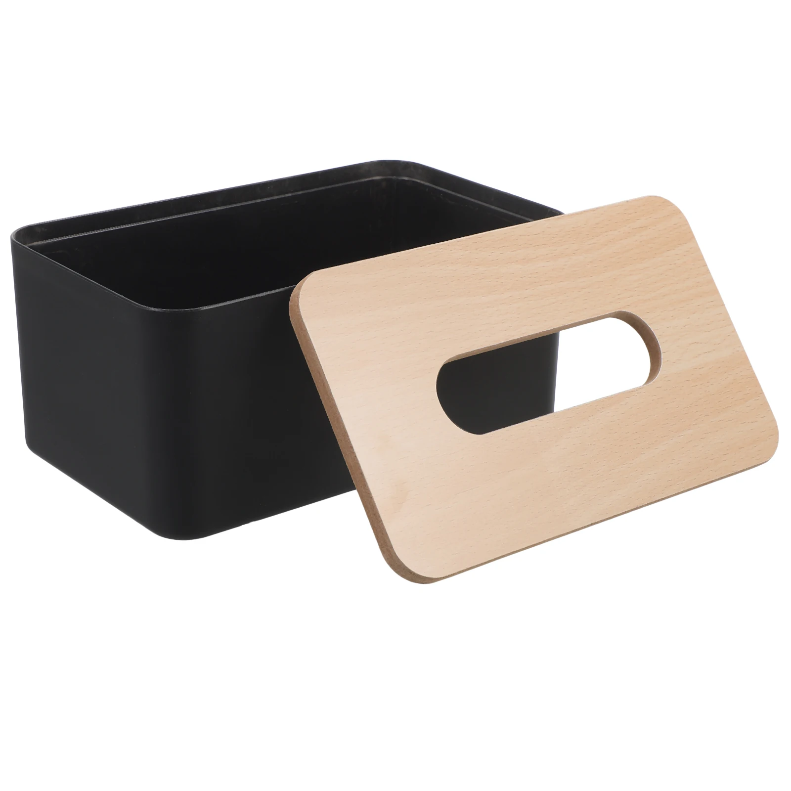 

Sturdy Rectangular Tissue Box Cover Household Paper Holder Desktop Organizer Smooth Fit Standard Size for Bathroom
