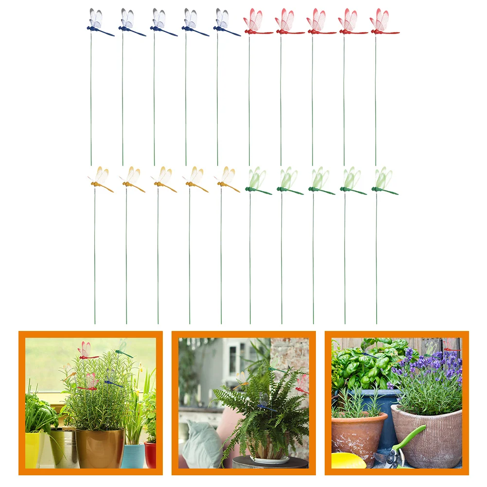 

Dragonfly Outdoor Decor Artificial Stakes Simulated Home Decoration Solar Powered Light Simulation