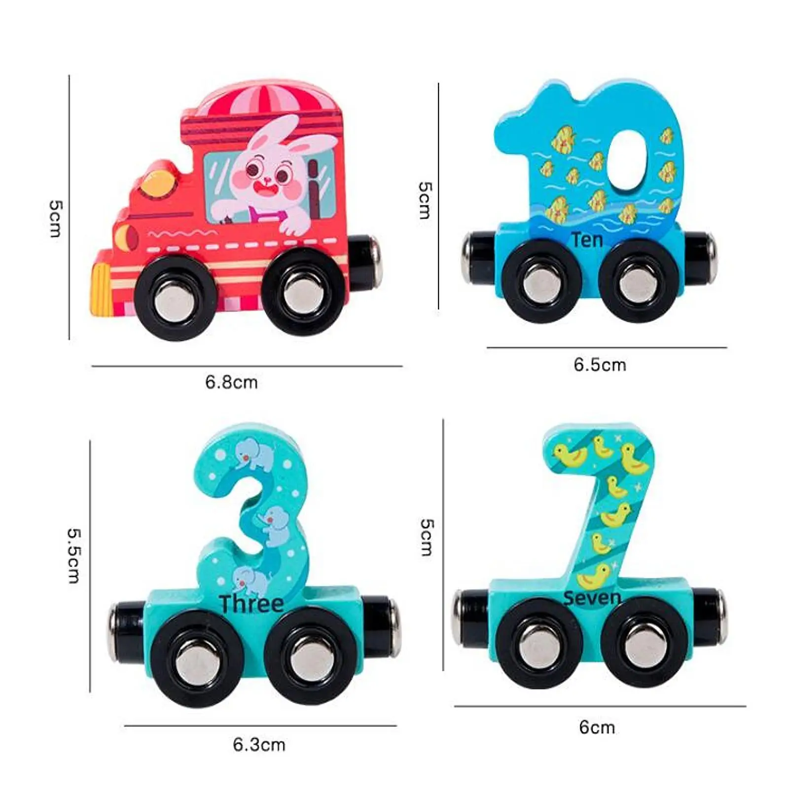 مجموعة ألعاب قطار الأرقام المغناطيسية للأطفال، مجموعة ألعاب ديكور هدية العيد، لعبة تعليمية للأطفال الصغار والبنات والأولاد في المنزل
