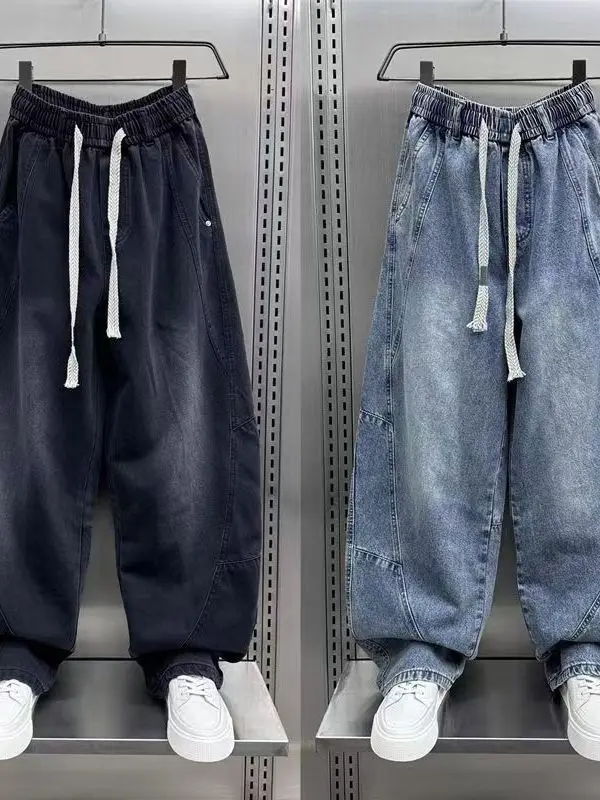 

Large Size 300 Pou American High Street Vintage Jeans Men's Casual Spring Autumn New Trendy Brand Couple Pants