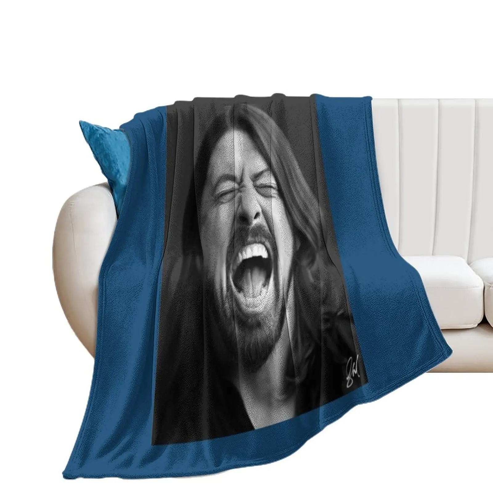 

Grohl Throw Blanket wednesday Moving Soft Plush Plaid Blankets