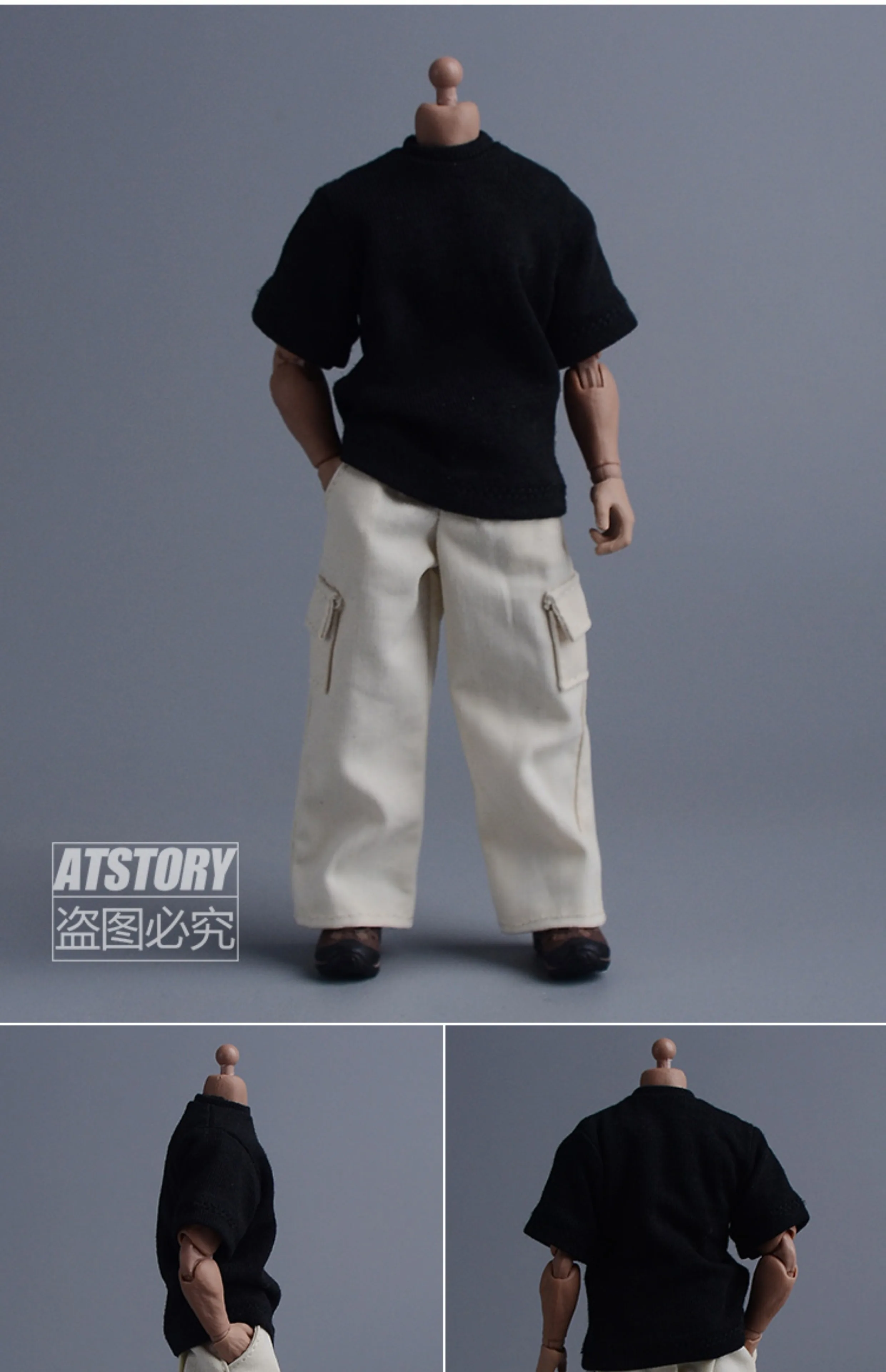 Ropa de muñecas soldado a escala 1/12, pantalones de trabajo aptos para figura de acción de 6''