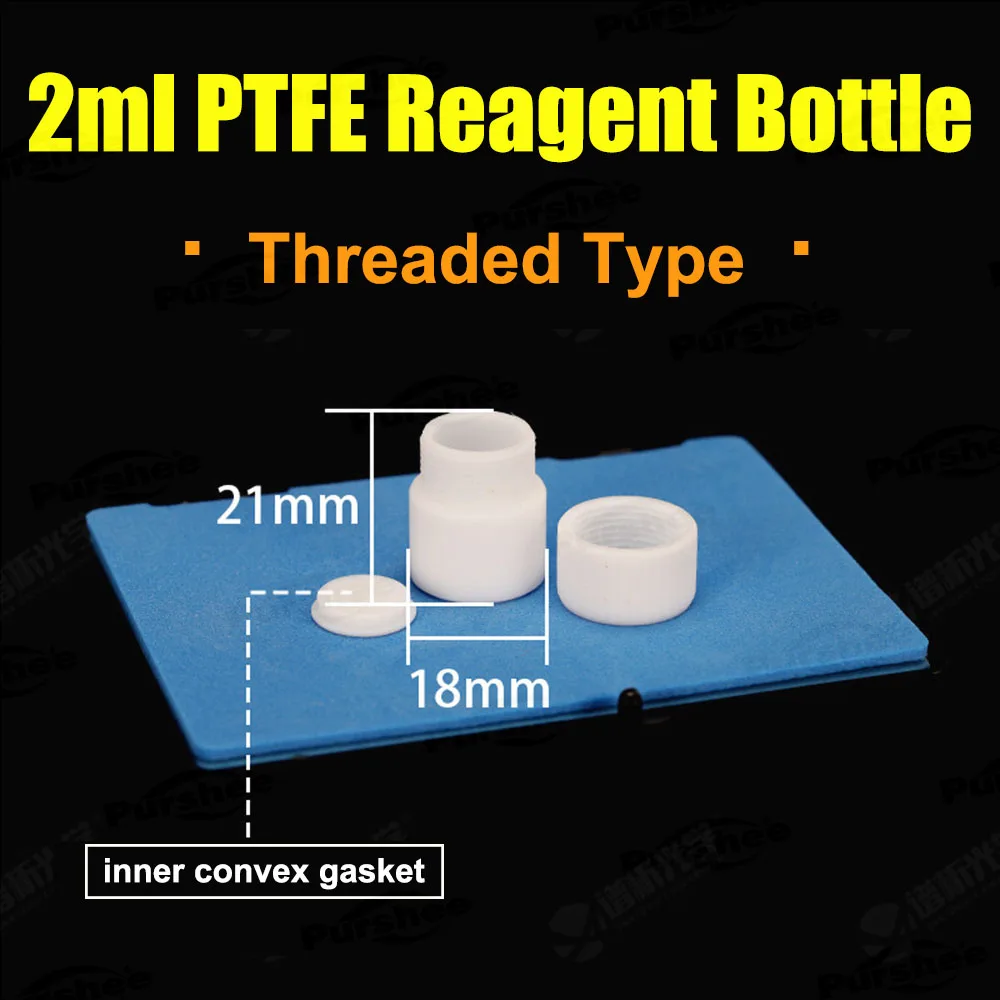 PTFE-Schraubverschluss-Reagenzflasche Hochtemperaturbeständig Säure- und Alkalibeständig mit Deckel Verschiedene Größen Labor-Aufbewahrungsflasche – Detail 9
