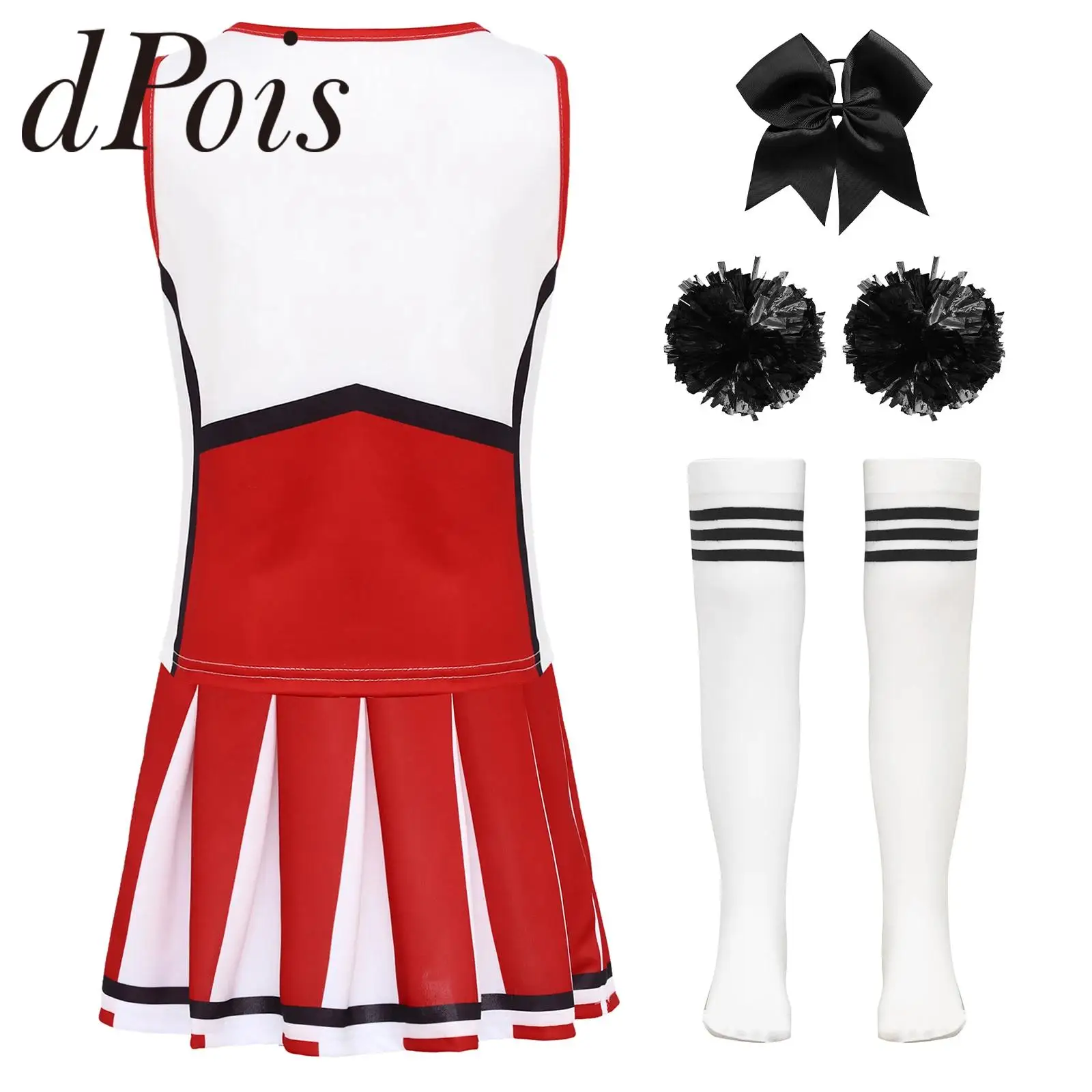 

Детская униформа черлидинга для девочек, командная одежда, танцевальная одежда, школьная танцевальная одежда, костюм черлидинга, детская форма болельщика