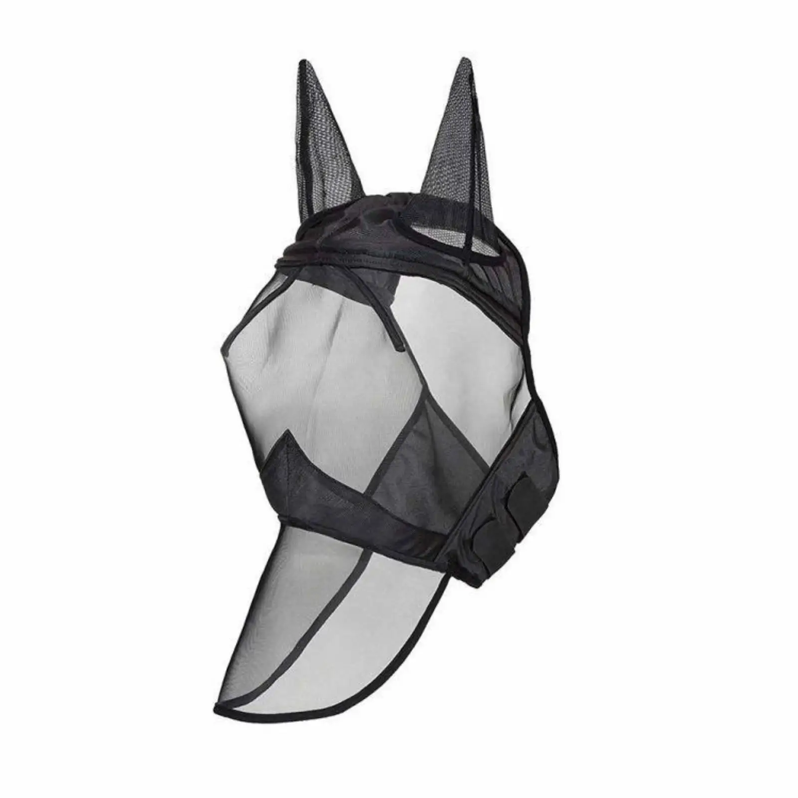 Mesh Horse Hood Breathable Horse Hood with Ear Holes Adjustable for Horses, Outdoor, Stable, Riding