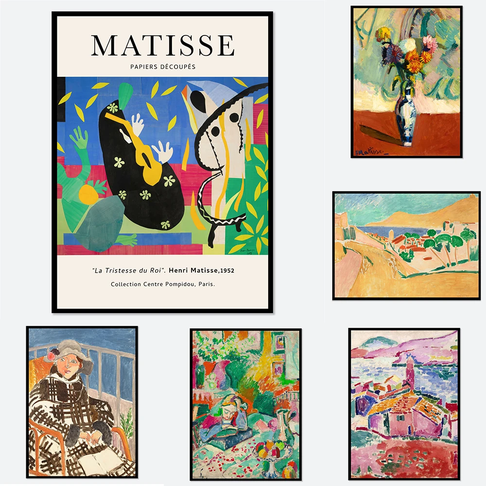 Henri Matisse Monsieur Loyal from Jazz Vintage Wall Art Print Matisse Abstract Face Figure Fauvism Poster Flower Vase Retro Art