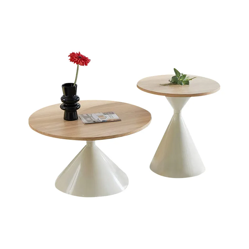 

Комбинация чайного столика в кремовом стиле для домашнего использования, современный простой круглый чайный столик, квартира для проживания в семье, стол для переговоров