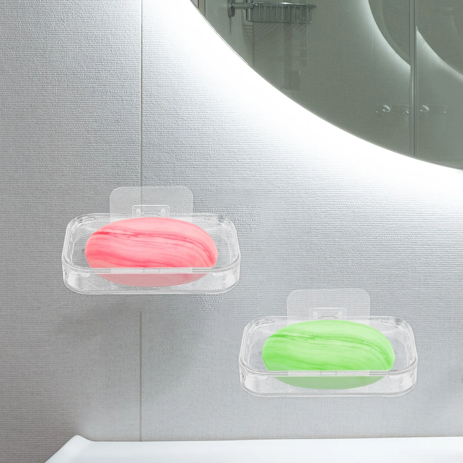 

Soap Storage Dish Draining Dish for Bathroom Kitchen Dual Layer Holder Plastic Case Portable Bathroom Soap