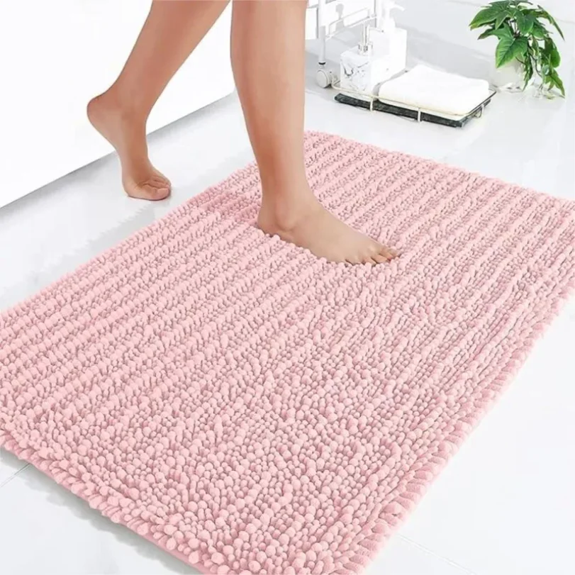 

Kitinjoy Luxury Bathroom Absorbent Rug Mat Soft Thick Machine Wash Dry Plush Bath Mat Comfort Shaggy Bath Rugs Non-Slip Shower