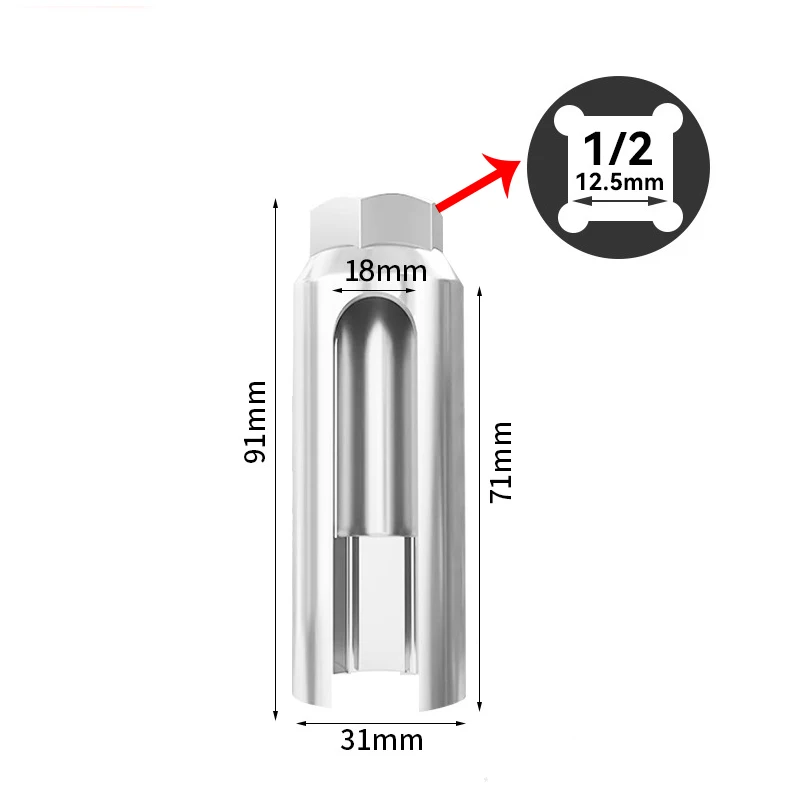 Sauerstoffsensor-Schlüssel 22mm O2-Sensor-Werkzeug für 3/8 Zoll und 1/2 Zoll Antrieb Kfz-Sauerstoffsensor-Entfernungswerkzeug – Detail 6