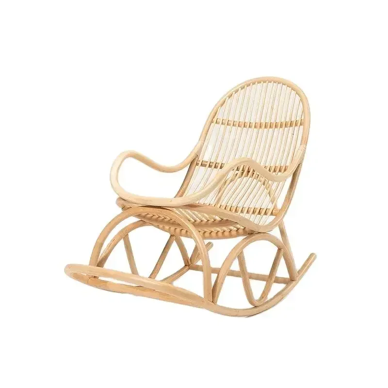 ~Y   Large Rocking Chair | Leisure Rocking Chair Recliner Adult Balcony Home Indonesian Natural Rattan Chair