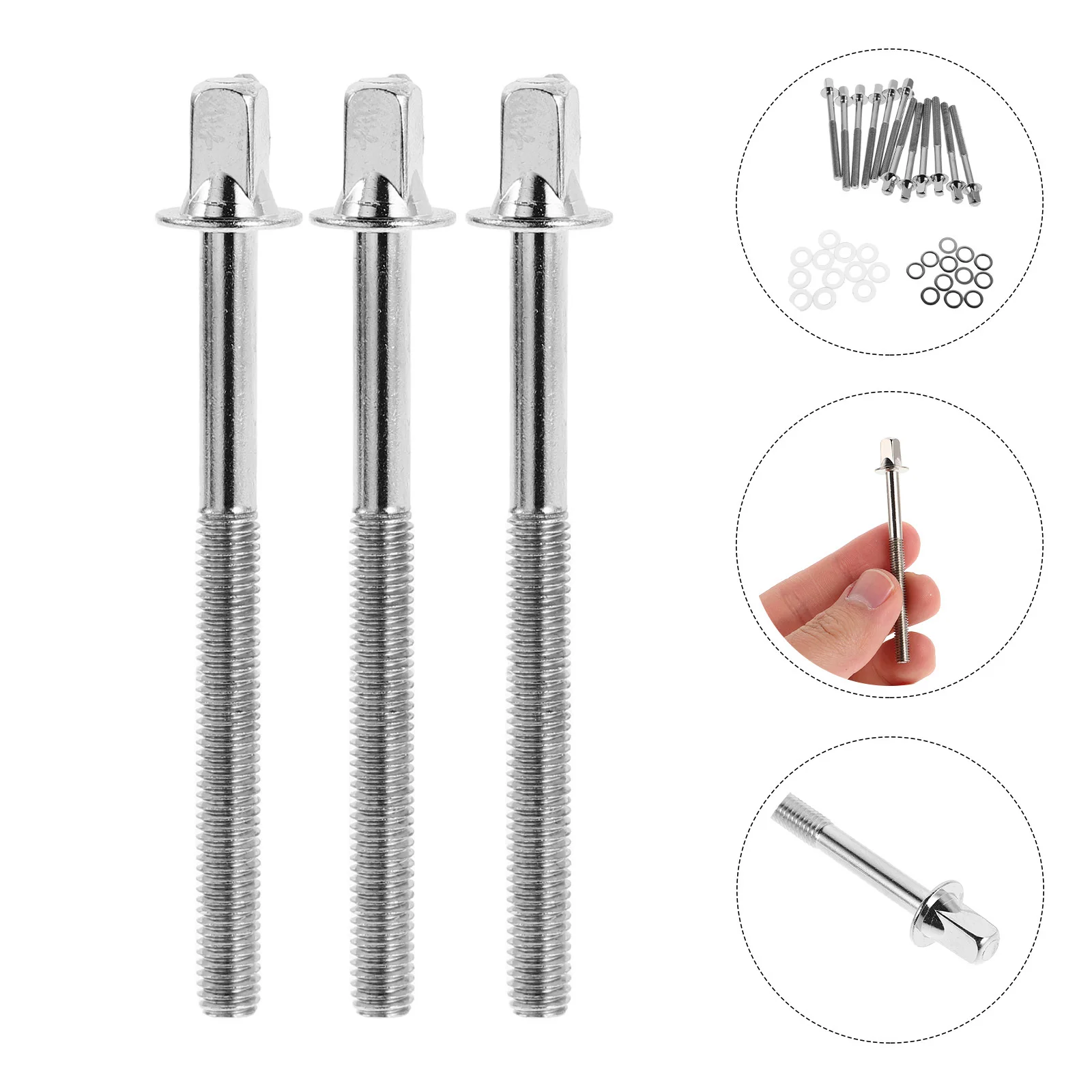 

12 Pcs Drum Screws Lug Mounting Musical Instrument Accessories Replacement Parts Key Kit Repair