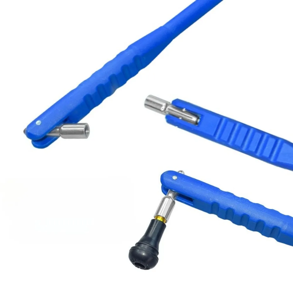 1～5個入り タイヤバルブステムプーラーチューブ、車用金属タイヤバルブ取り付け取り外しツール、車用タイヤブループーラー、バイク修理ツール