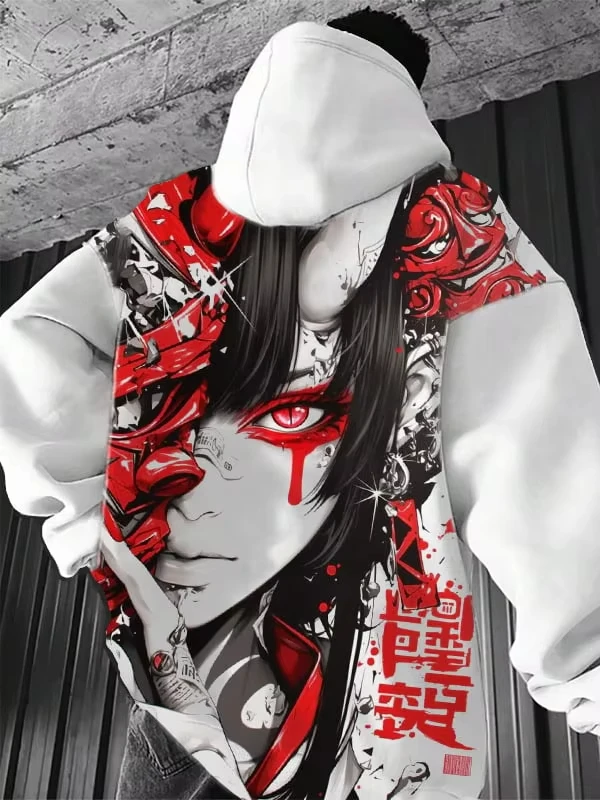 Japanese Anime 3d Print Hoodie Men Women Fashion Sexy Samurai Tracksuit Casual Hoodie Sweatshirt Autumn Winter Clothes Y2k Coat