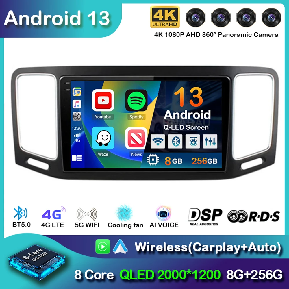 

Android 13 Carplay Car Radio For Volkswagen VW Sharan 2012-2018 Multimedia Video Navigation Player GPS 4G+WIFI Stereo Head Unit