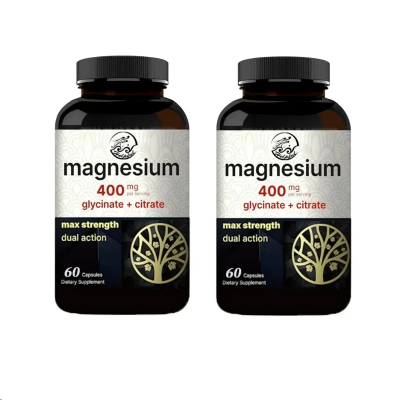 

Glycine Magnesium+citric Acid 400 MG Are Essential Minerals That Support The Heart, Muscles, and Digestion 60 Capsules